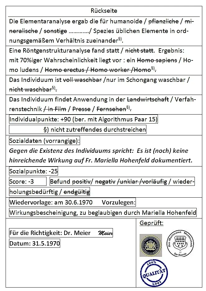 Sinngemäß beinhaltet das Papierungetüm eine Lizenz für Marie - фото 14