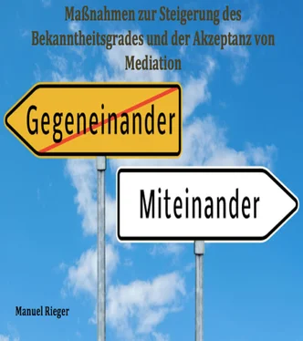 Manuel Rieger Maßnahmen zur Steigerung des Bekanntheitsgrades und der Akzeptanz von Mediation обложка книги
