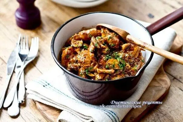 Диетическое мясо пофранцузски из куриного филе на 100грамм 10033 ккал - фото 528