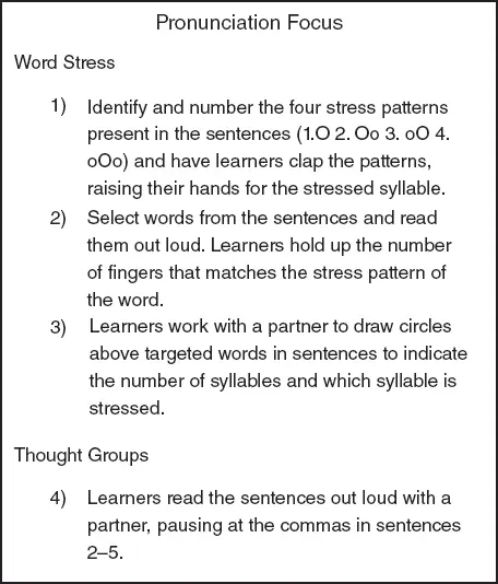 Figure 21 Possible pronunciation features in a fillintheblank activity The - фото 3