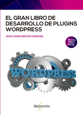 Jhon Jairo Rincón Cardona El gran libro de desarrollo de plugins WordPress обложка книги