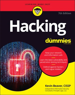 Kevin Beaver Hacking For Dummies обложка книги