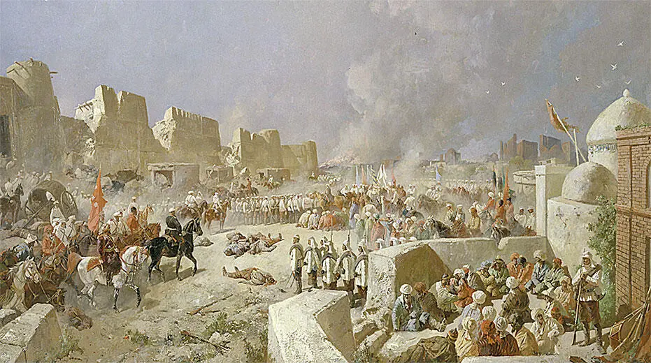 Вступление русских войск в Самарканд 8 июня 1868 г Деталь Художник Н Н - фото 74
