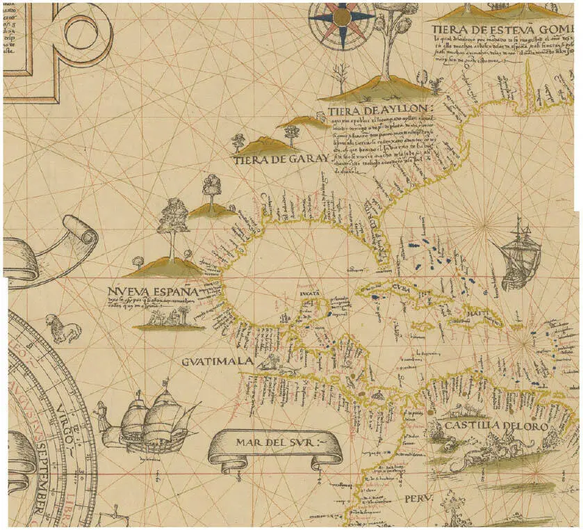 Figura 9Detalle de Carta universal en que se contiene todo lo que del mundo se - фото 24