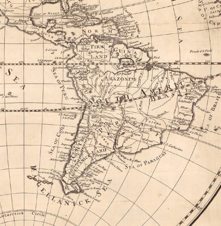 Figura 3Detalle de A mapp of all the world projected in two hemispheres in - фото 11