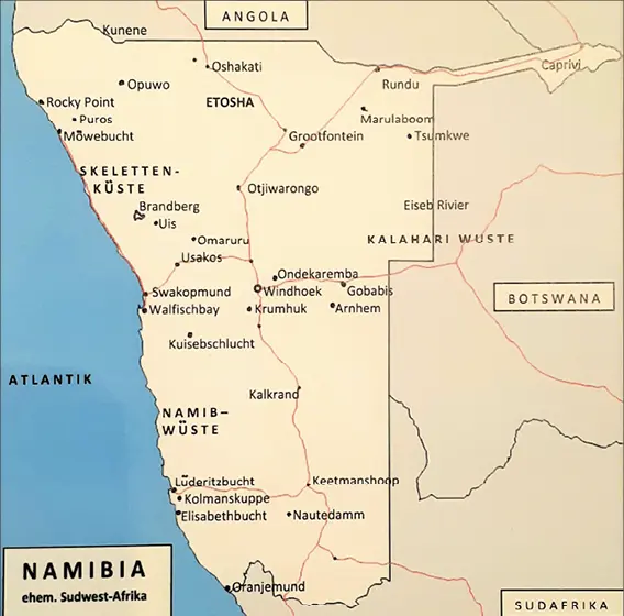 Karte von Namibia Kantine Kasino Elisabethbucht damals 1927 - фото 1