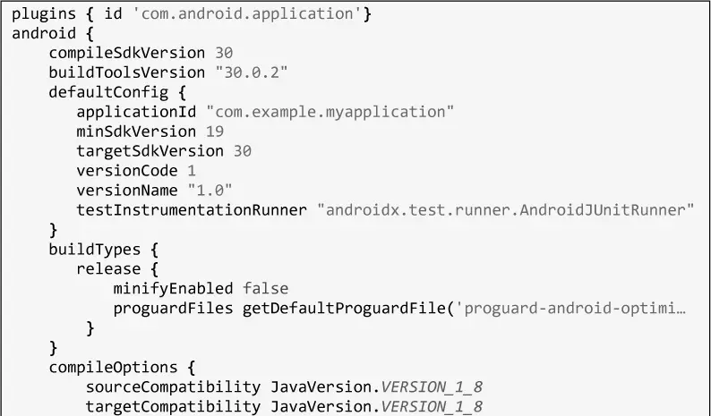 El primer parámetro que podemos configurar es compileSdkVersion que nos permite - фото 87