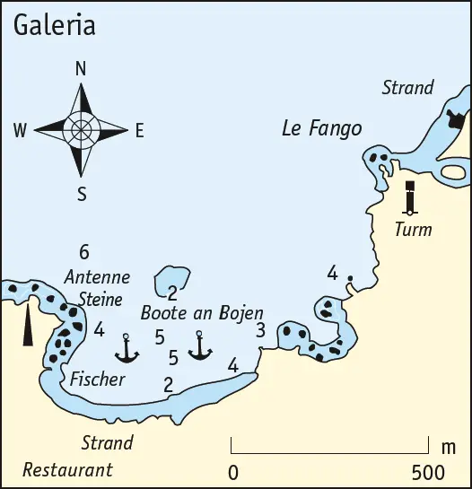 Entfernungenvon Calvi 14 sm von Ajaccio 41 sm Von Galeria in Richtung Süden - фото 38