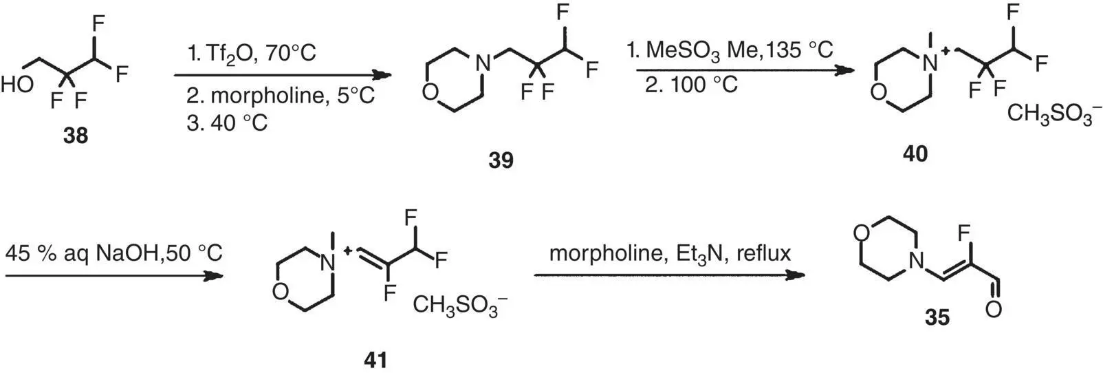 Scheme 35 Optimized scheme for the synthesis of acrylaldehyde derivative 35 - фото 39