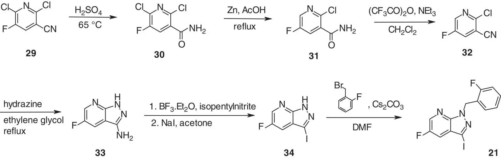Scheme 33 Scaleup synthesis of iodide 21 Scheme 34 Development route to - фото 37