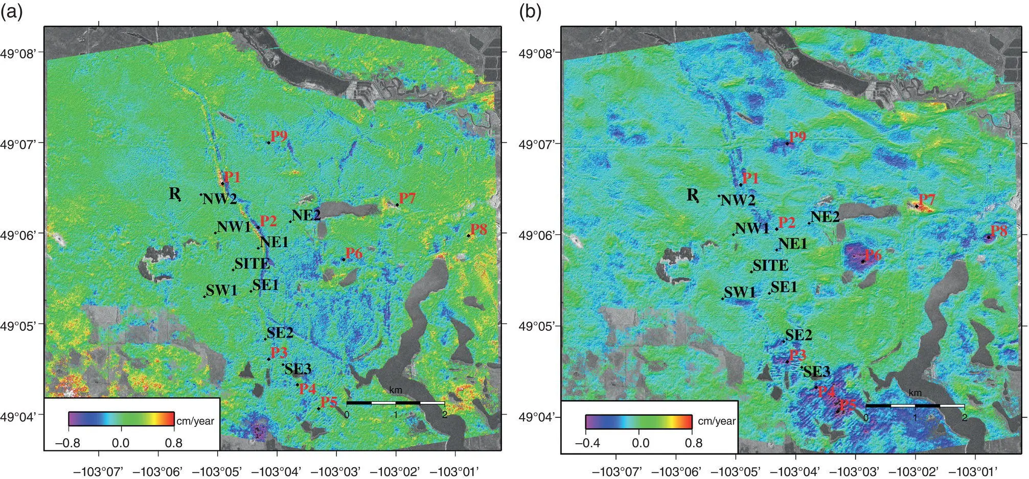 Figure 211 Observed a vertical and b eastwest horizontal deformation - фото 42
