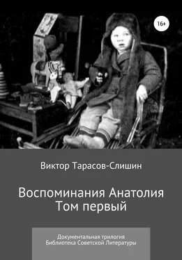 Виктор Тарасов-Слишин Воспоминания Анатолия. Документальная трилогия. Том первый обложка книги