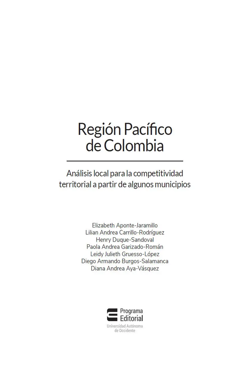 Región Pacífico de Colombia Análisis local para la competitividad territorial - фото 3
