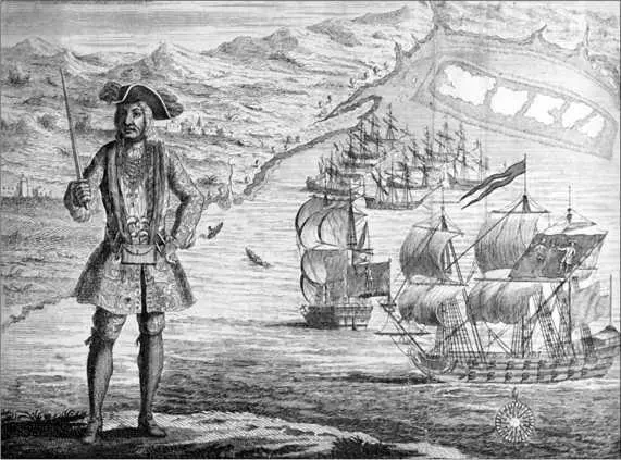 Бартоломью Робертс Гравюра XVIII в Легендарный пират капитан Кидд прячет - фото 22