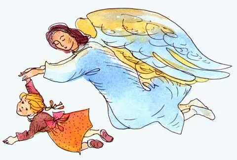 Хотя Ангел плавно набирал высоту и крепко держал Машу в руках ей было както - фото 1