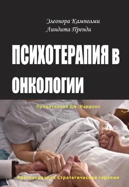 Элеонора Камполми Психотерапия в онкологии. Краткосрочный стратегический подход, между разумом и болезнью обложка книги