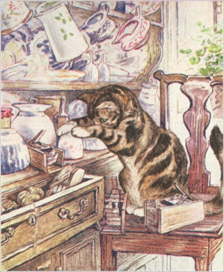 Now all day long while the tailor was out at work Simpkin kept house by - фото 61