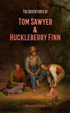 Mark Twain The Adventures of Tom Sawyer & Huckleberry Finn (Illustrated Edition) обложка книги