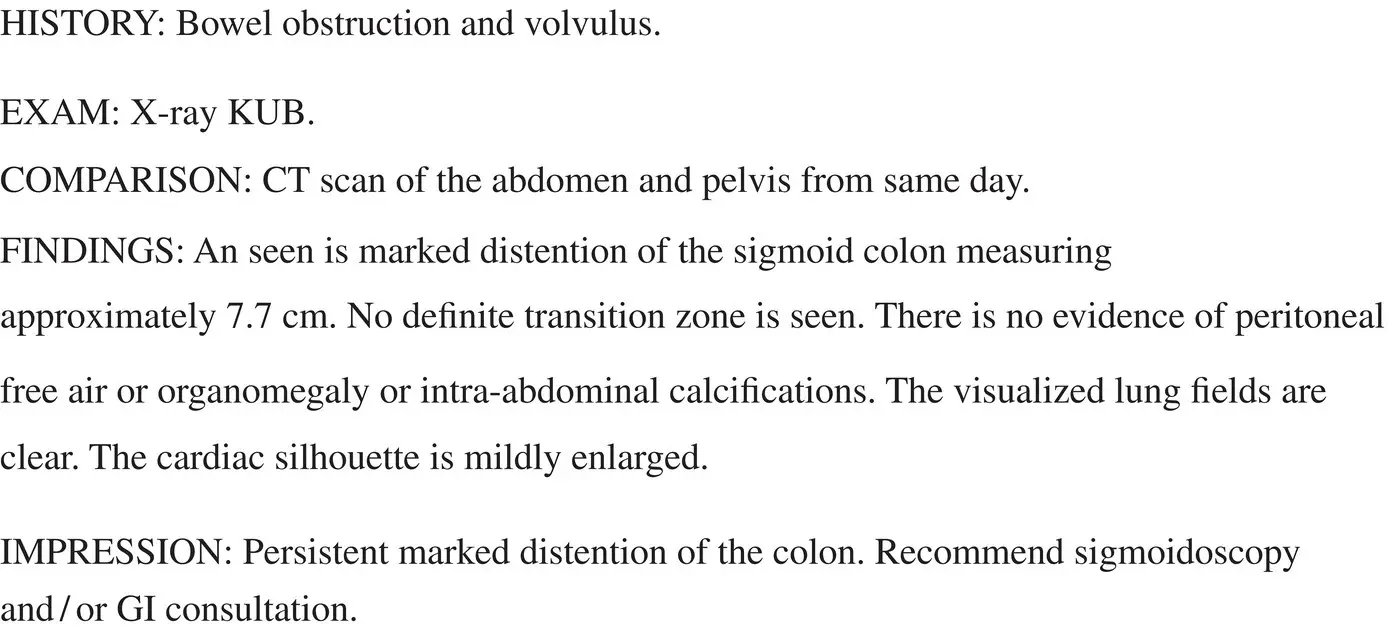 FIGURE 117 Radiological report of abdominal xray FIGURE 118 Computed - фото 19