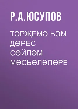 Р. Юсупов Тәрҗемә һәм дөрес сөйләм мәсьәләләре обложка книги