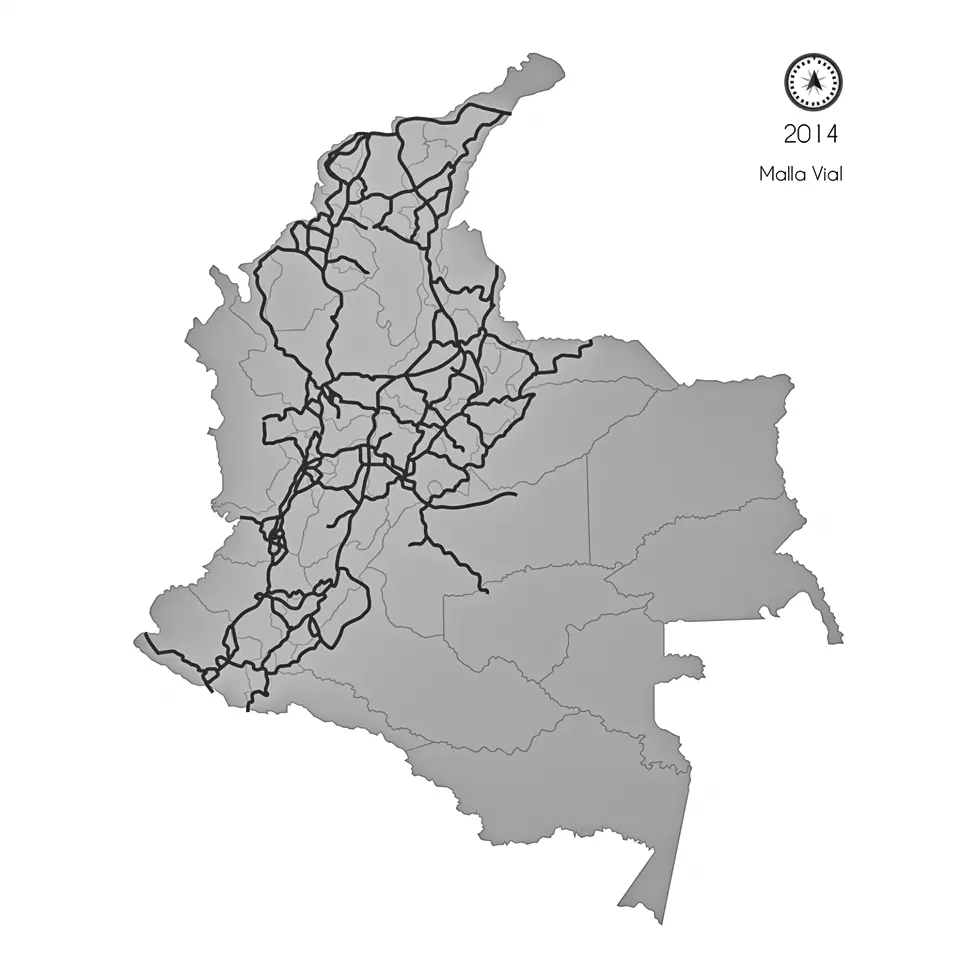 Figura 5 Malla vial colombiana para el año 2014 Fuente Adaptado de Misión - фото 15
