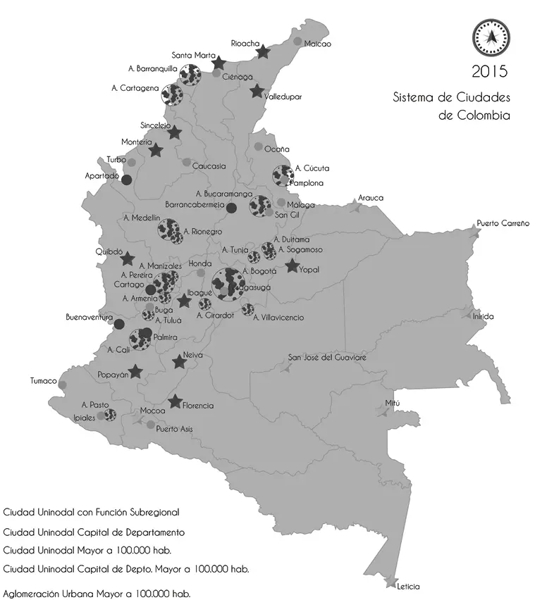 Figura 6 Sistema de ciudades de Colombia Fuente Adaptado de Misión sistema de - фото 16