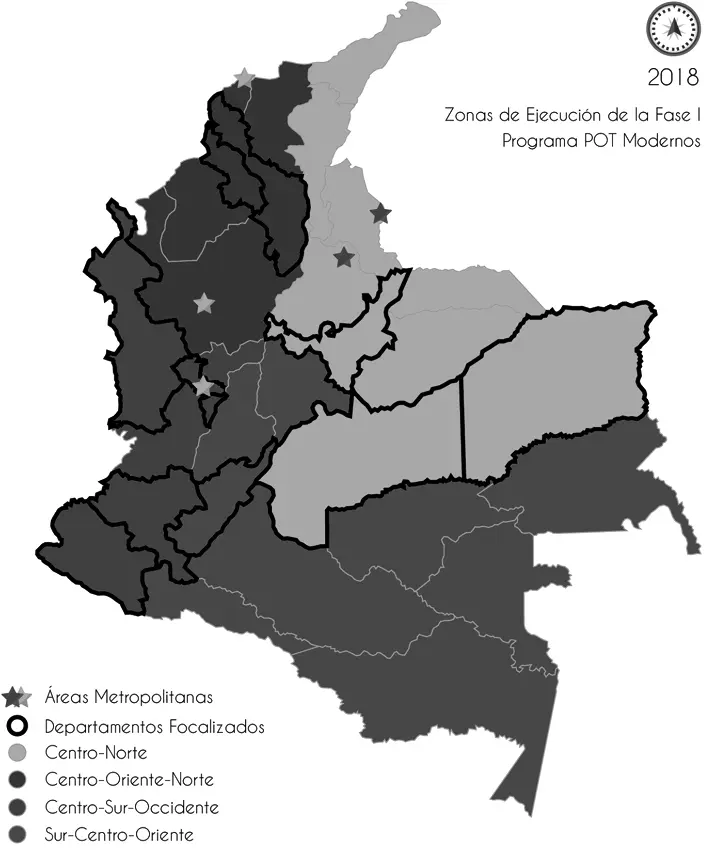 Figura 10 Zonas de ejecución fase I Programa pot Modernos Fuente Adaptado - фото 20