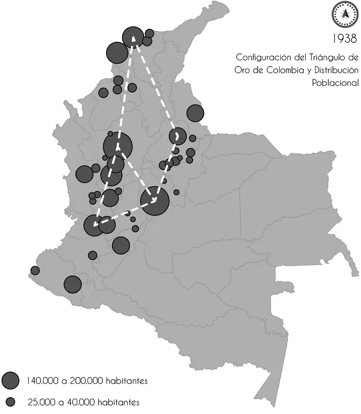 Figura 1 Configuración del triángulo de oro de Colombia y distribución - фото 10