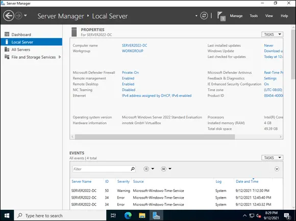 FIGURE 14The Server Managers Local Server properties screen Configure and - фото 87