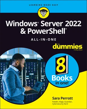 Sara Perrott Windows Server 2022 & Powershell All-in-One For Dummies обложка книги