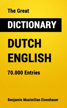 Benjamin Maximilian Eisenhauer The Great Dictionary Dutch - English обложка книги