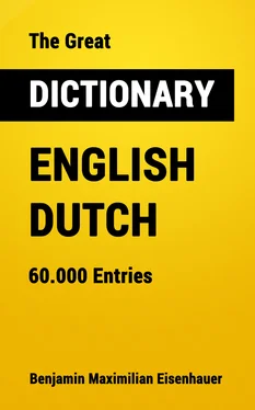 Benjamin Maximilian Eisenhauer The Great Dictionary English - Dutch
