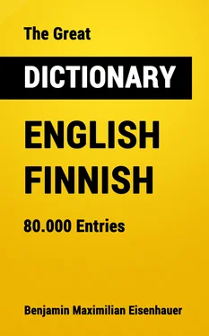 Benjamin Maximilian Eisenhauer The Great Dictionary English - Finnish