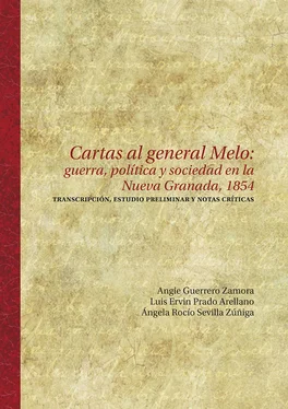 Angie Guerrero Zamora Cartas al general Melo: guerra, política y sociedad en la Nueva Granada, 1854 обложка книги