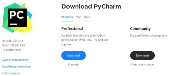 Рис 18Главное окно сайта для скачивания дистрибутива PyCharm Эта среда - фото 8