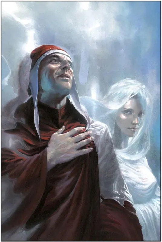 Todavía inmerso en la Luna Dante descubre ante sí unos rostros que al - фото 4