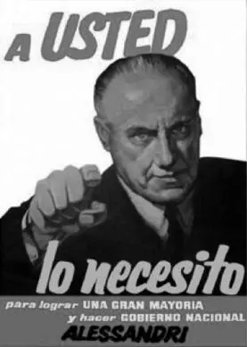 A usted lo necesito Afiche de la campaña presidencial de Jorge Alessandri - фото 3