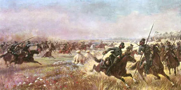 Дело казаков Платова под Миром Художник В Мазуровский 1912 г Финал Платов - фото 4