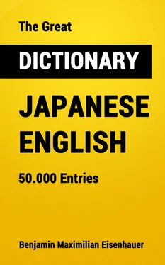 Benjamin Maximilian Eisenhauer The Great Dictionary Japanese - English