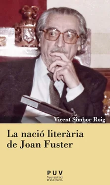Vicent Simbor Roig La nació literària de Joan Fuster обложка книги