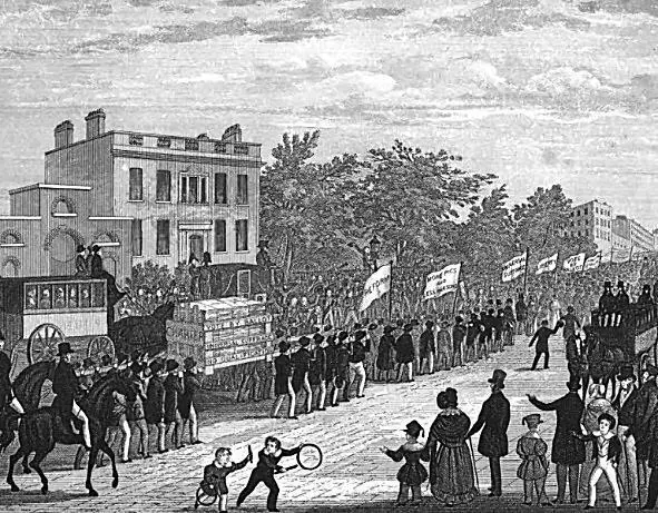 Шествие чартистов с Народной Хартией В 1840е гг состояние школьного дела - фото 16