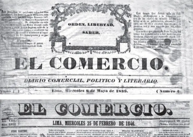 El Comercio 25 de febrero de 1846 El logo varió muchas veces a lo largo de - фото 5