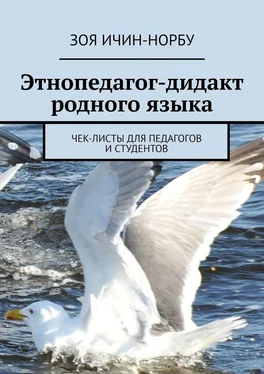 Зоя Ичин-Норбу Этнопедагог-дидакт родного языка. Чек-листы для педагогов и студентов обложка книги