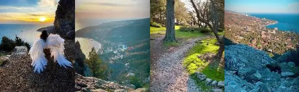 Смотровая на горе Кошка Вид на Симеиз Оставляете машину в кармане на этой - фото 429