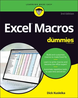 Dick Kusleika Excel Macros For Dummies обложка книги