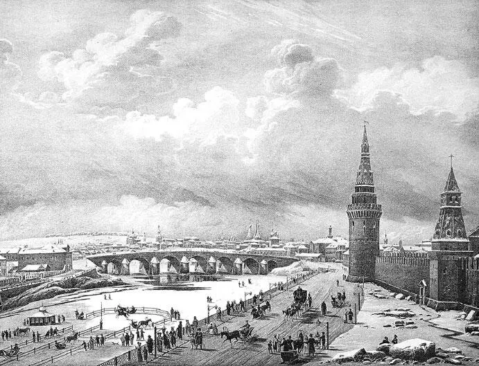 Каменный мост 1825 год Москва горячо любила императора Александра I который - фото 31
