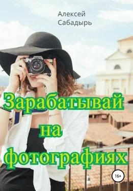 Алексей Сабадырь Зарабатывай на фотографиях обложка книги