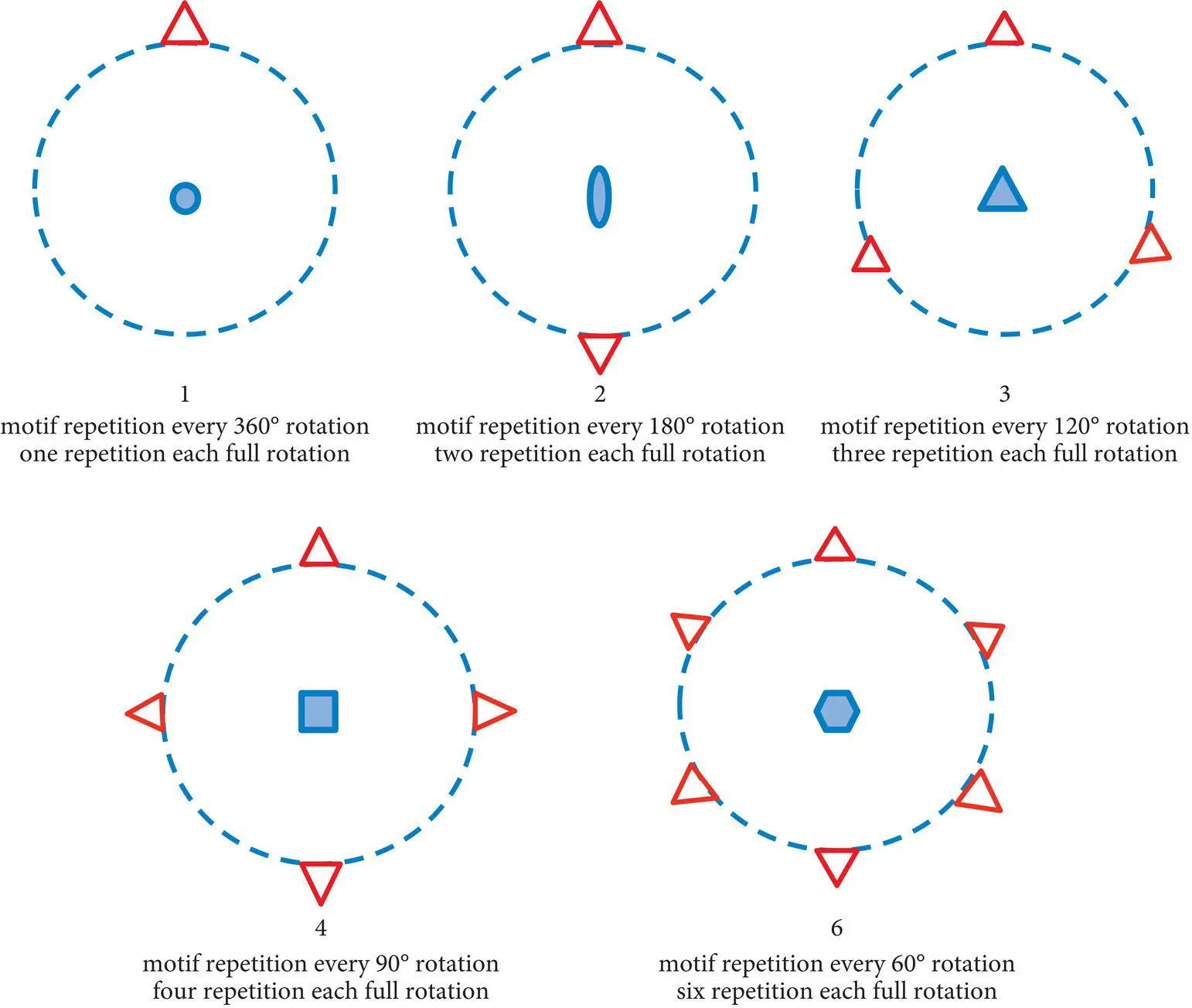 Figure 43 Five major types of rotational symmetry operations viewed looking - фото 69