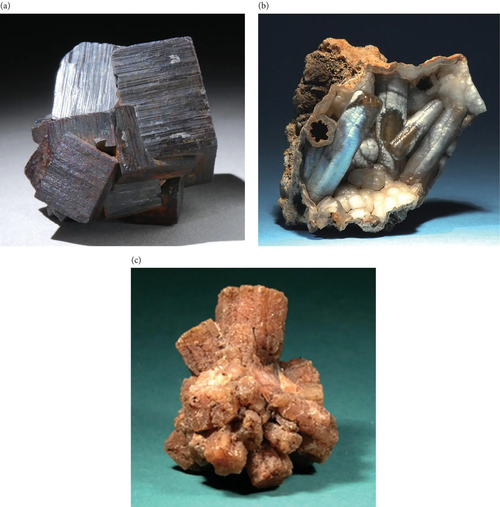 Figure 439 a Hematite replacing pyrite b chalcedony encrusting aragonite - фото 156