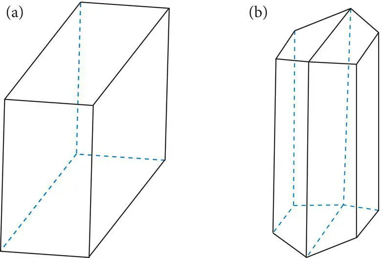 Figure 429 Monoclinic crystal forms a front side and basal pinacoids b - фото 144